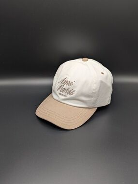 AMI Paris Bicolor Cap Beige Taupe Blanc Creme Twill Baseball Hat Strapback NWT